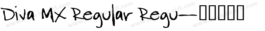 Diva MX Regular Regu字体转换